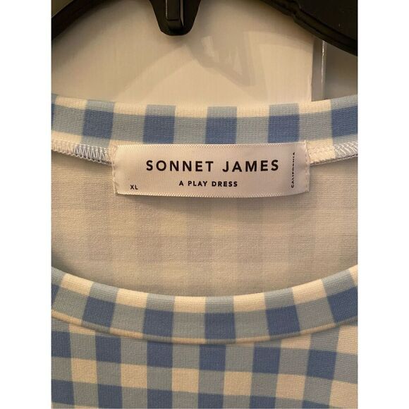 Sonnet James Lottie play dress blue and white gingham EXTRA LARGE - Picture 3 of 6